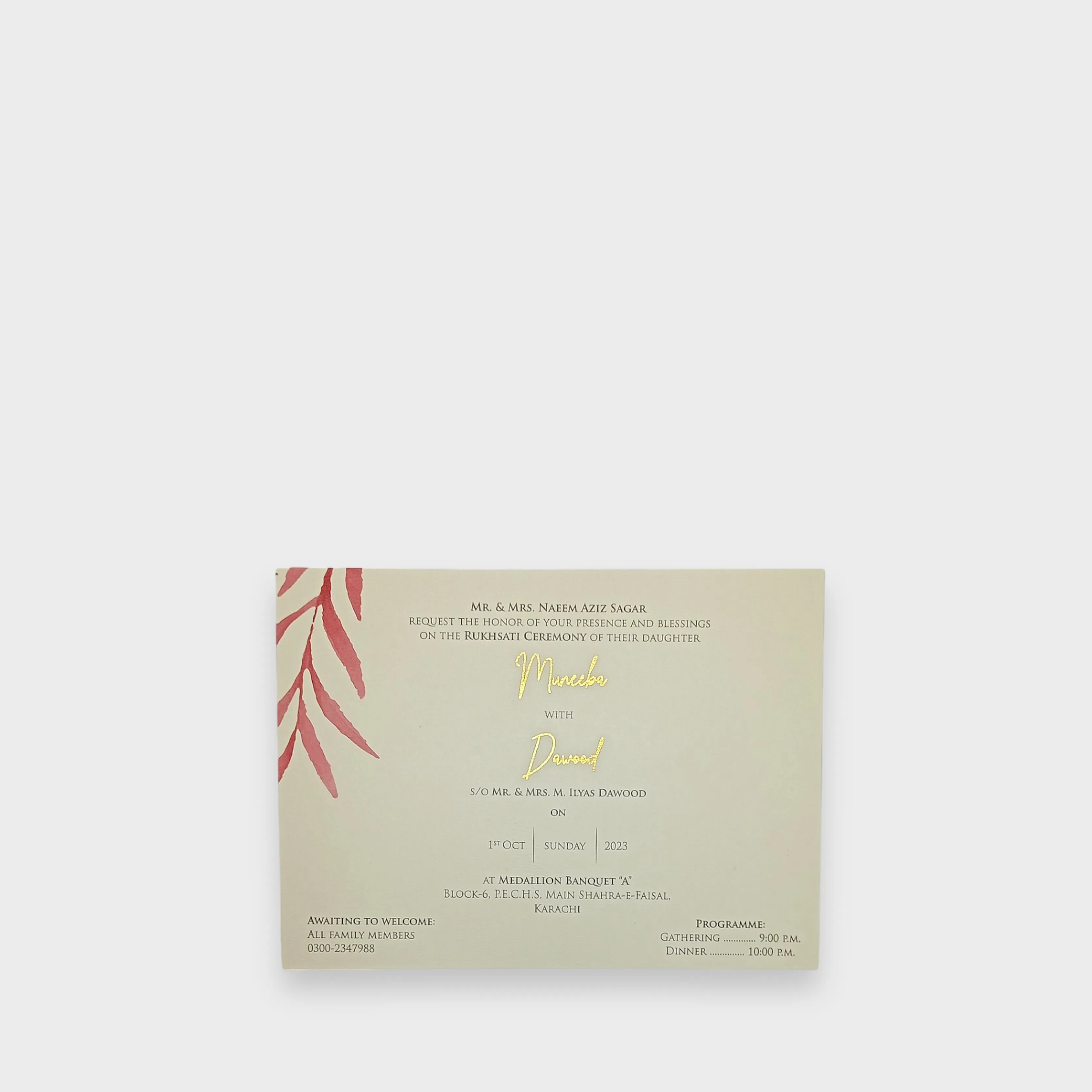 The Botanical Script Card