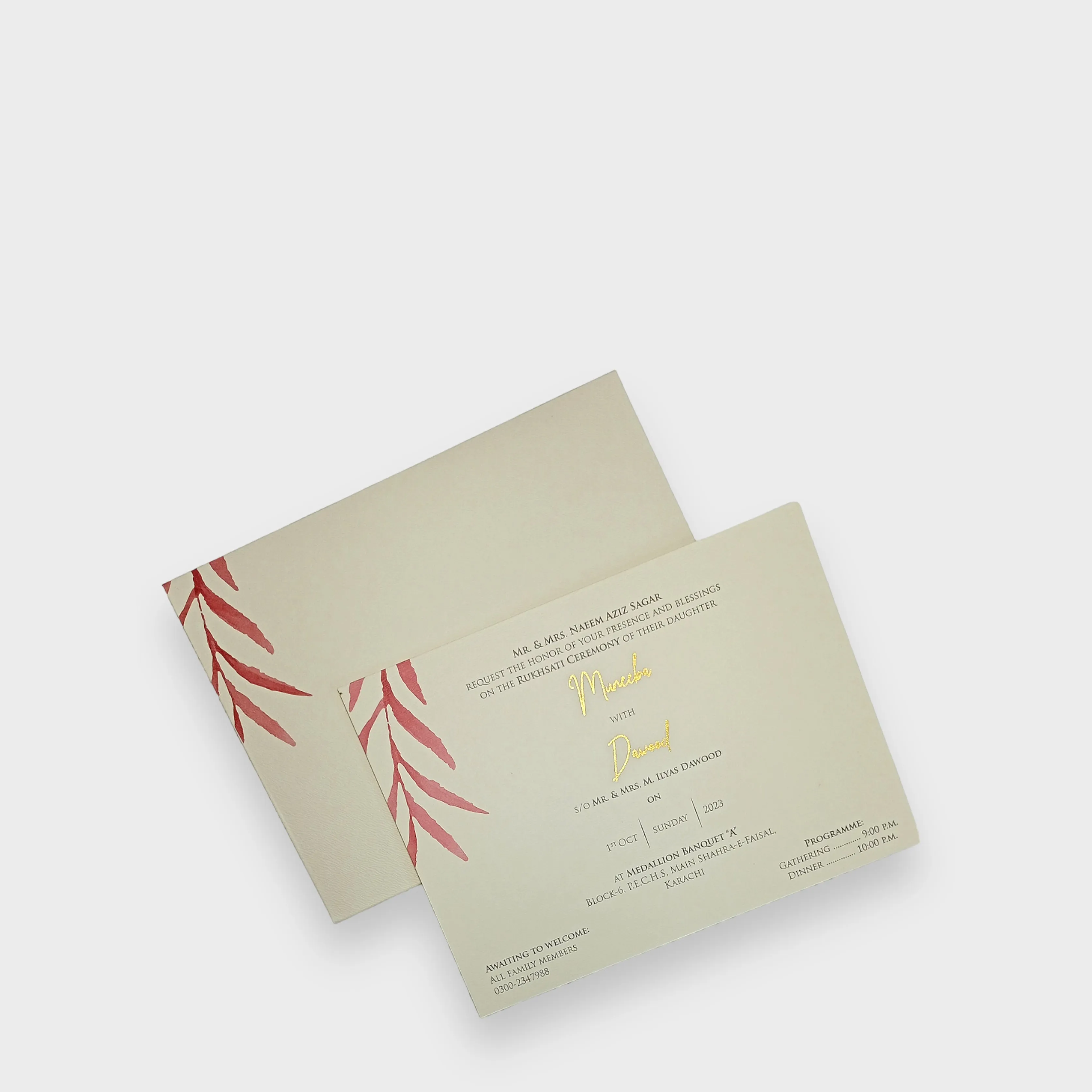 The Botanical Script Card