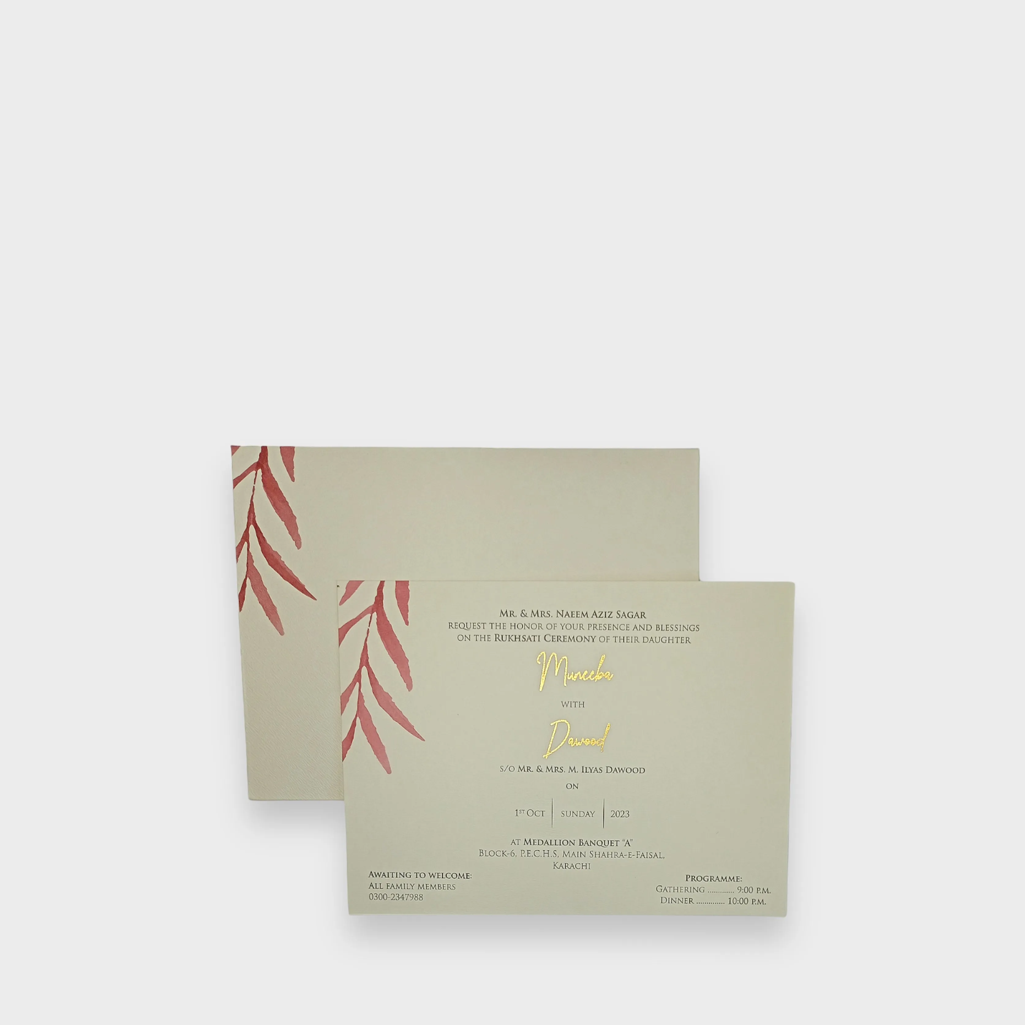 The Botanical Script Card