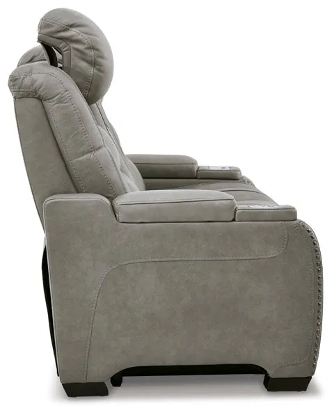 The Man-Den Gray Power Reclining Sofa