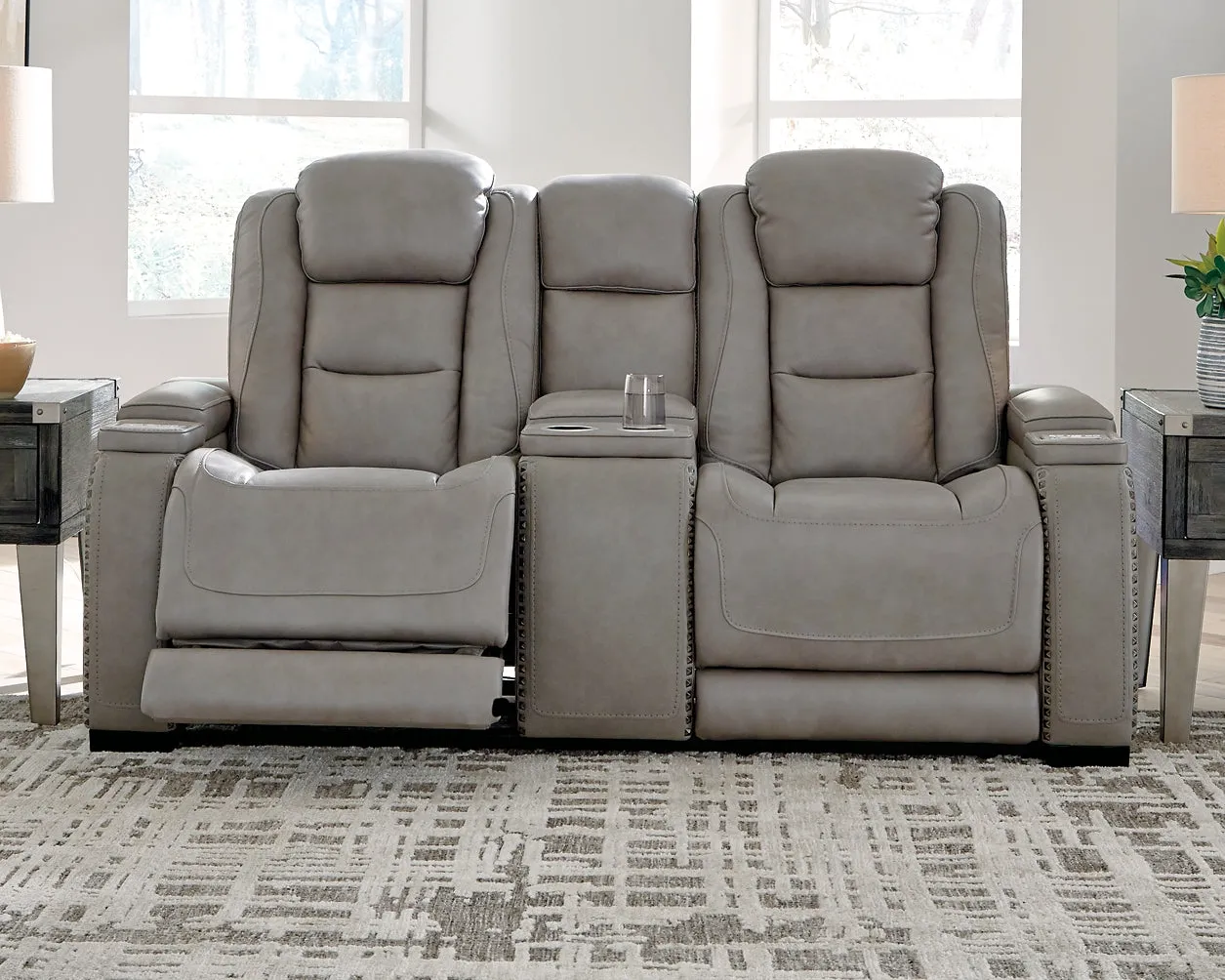 The Man-Den Power Reclining Sofa and Loveseat