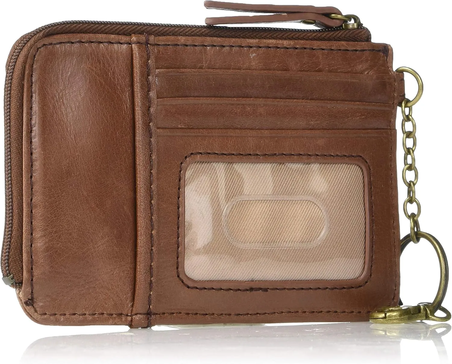 The Sak Iris Wallet in Leather, Elevated Card Holder with Keychain
