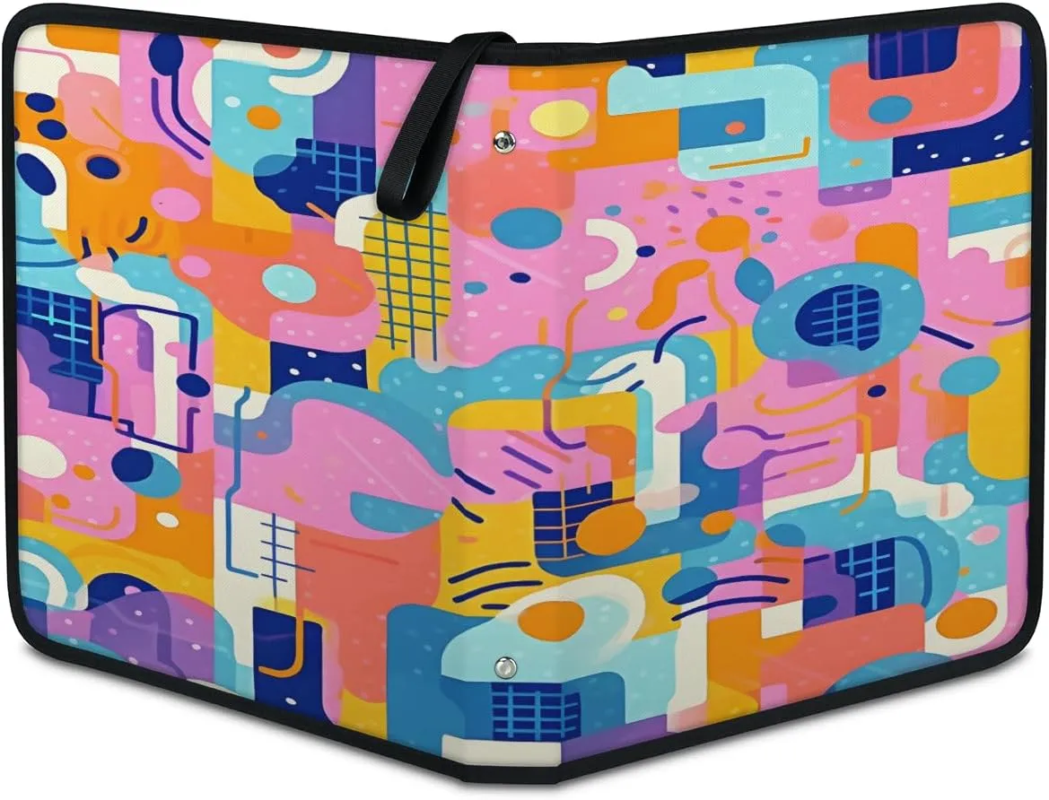 The Sky is The Limit 3 Ring Trading Zipper Binder Strap, Trading Card Binder 9 Pocket, 900 Pockets Card Holder with 50 Removable Sleeves for Game Cards