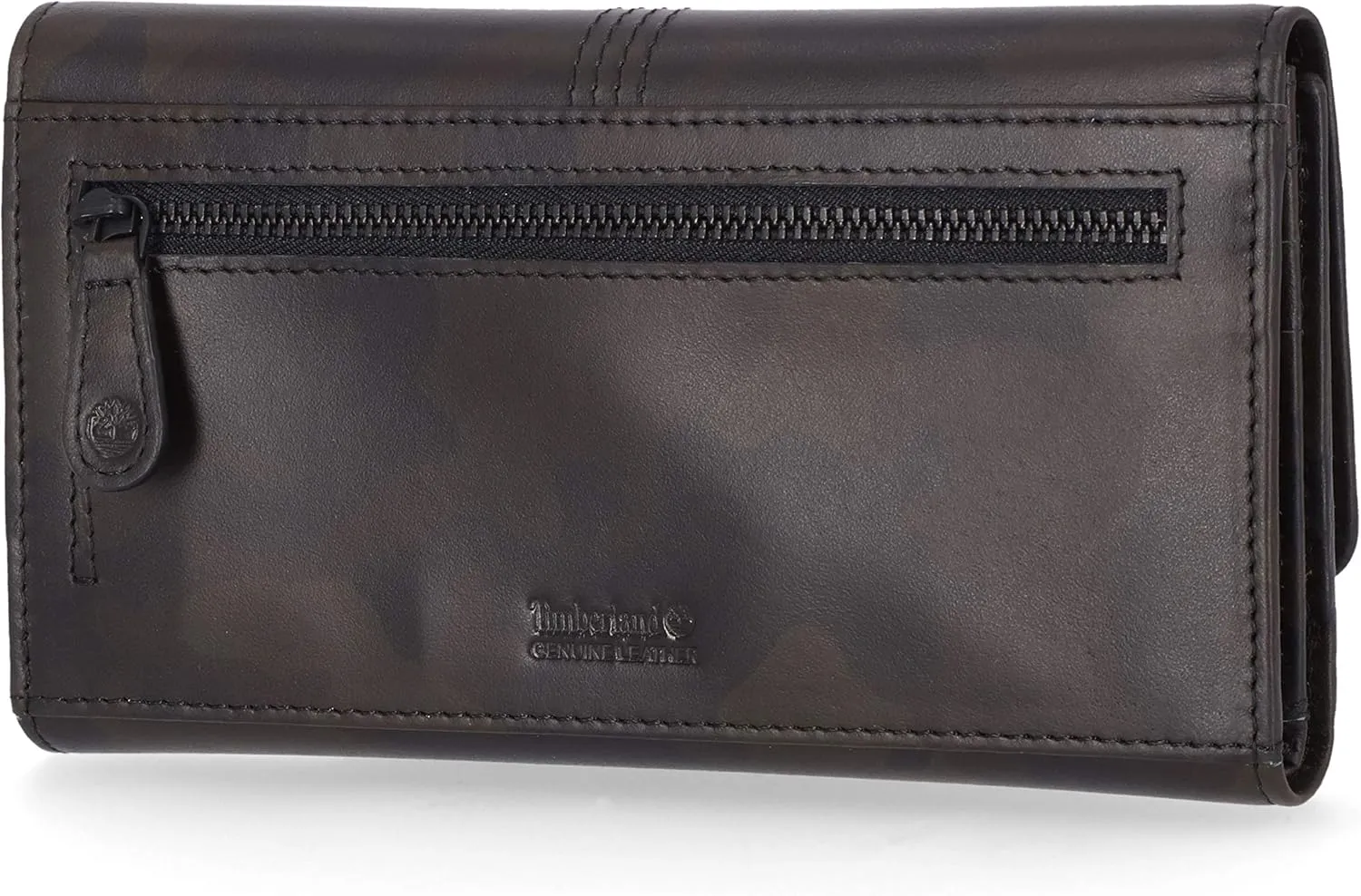 Timberland Leather RFID Flap Wallet Clutch Organizer, Camo