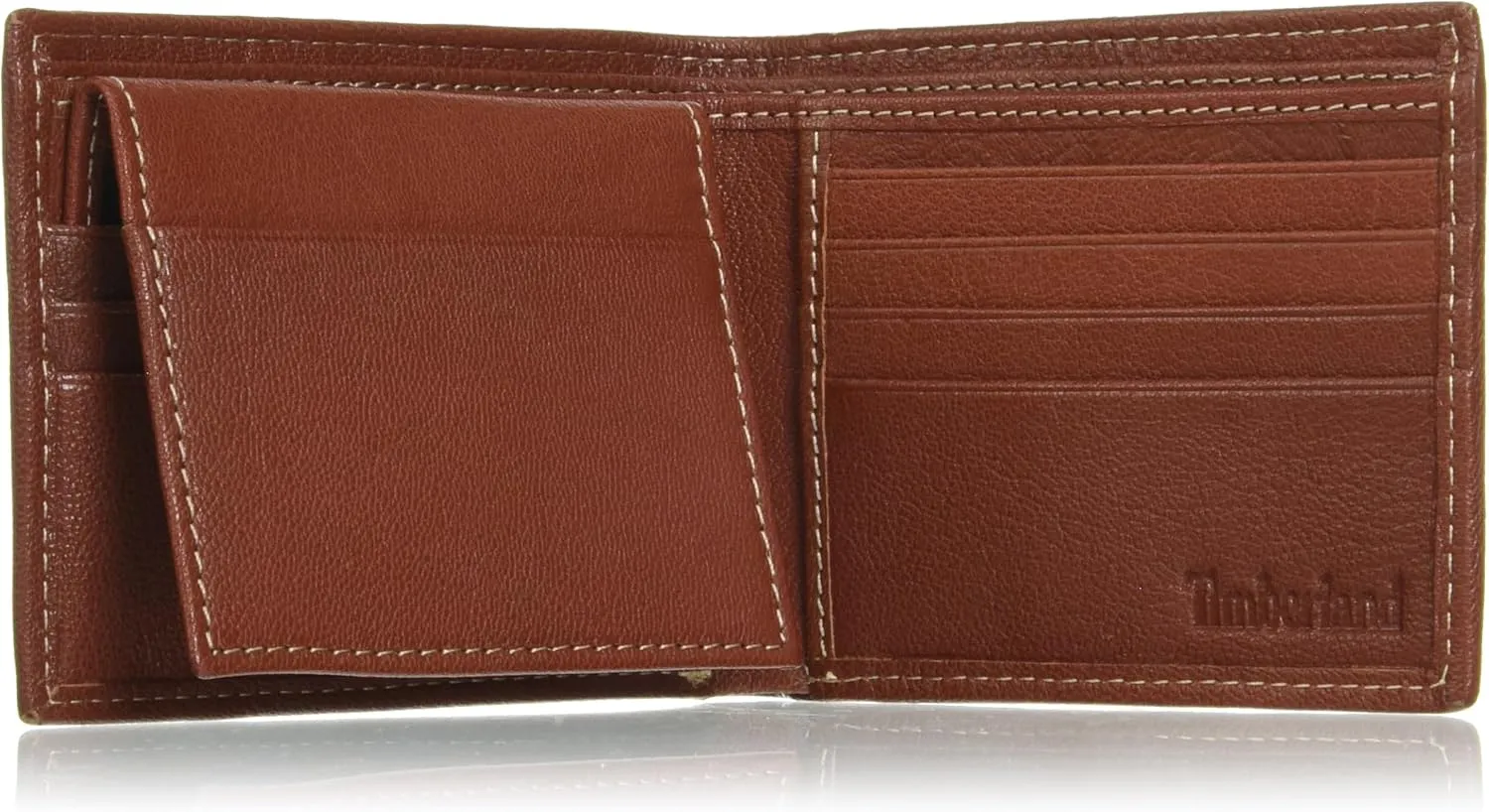 Timberland Men's Leather Passcase Security RFID Wallet, Brown, One Size