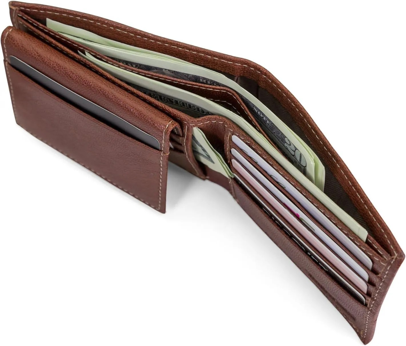 Timberland Men's Leather Passcase Security RFID Wallet, Brown, One Size