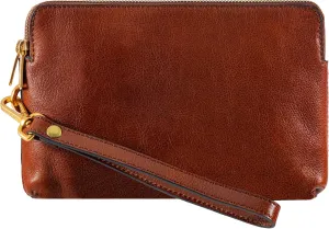 Time Resistance Leather Clutch for Men - Organizer Bag for Men - Wrist Bag - Briefcase Handmade in Italy - Gift Box Included