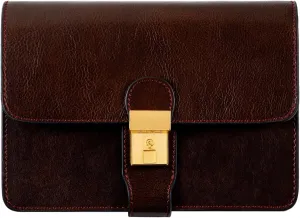 Time Resistance Leather Clutch - Men's Organizer Wrist Bag - Briefcase Handmade in Italy