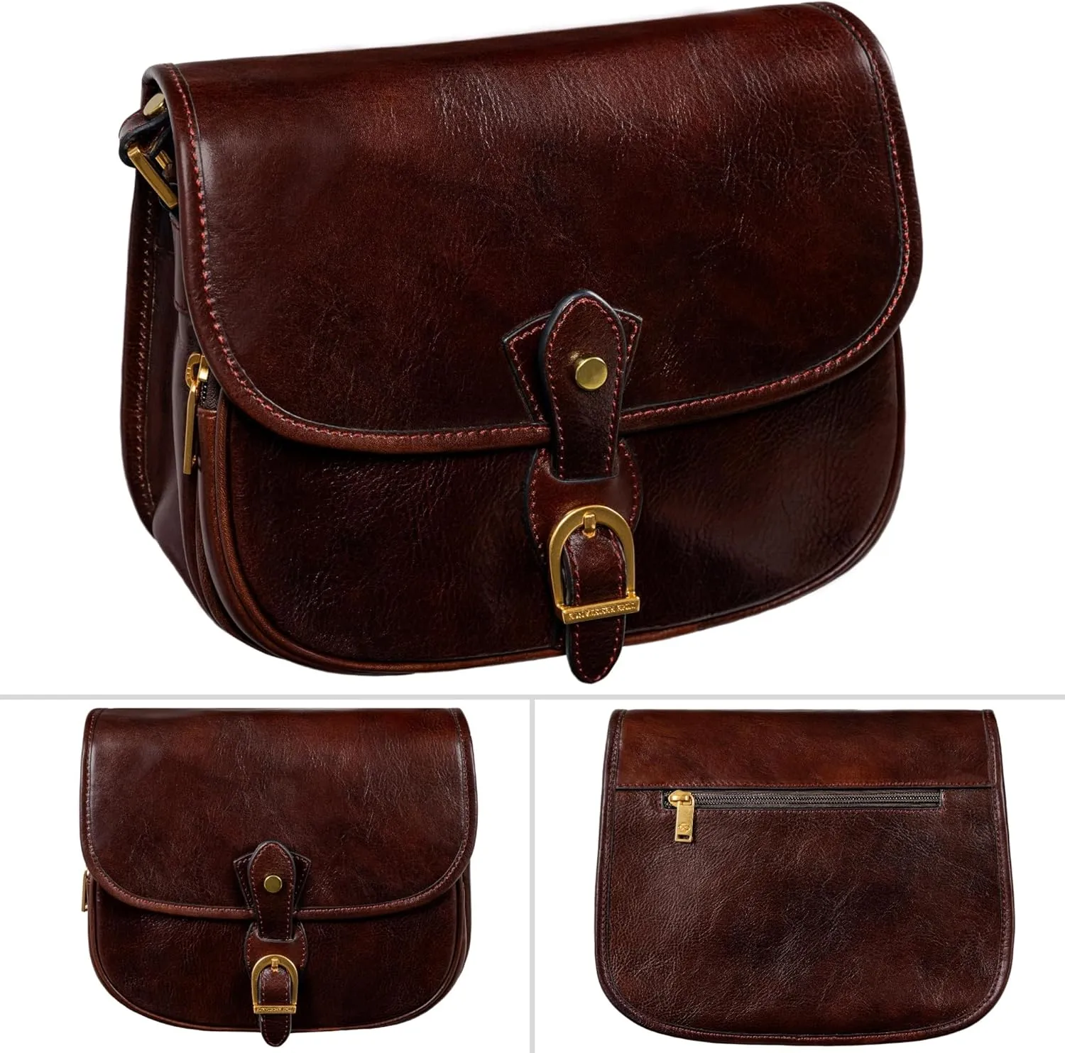 Time Resistance Leather Cross Body Bag for Women - Handbag, Shoulder, Messenger, Purse