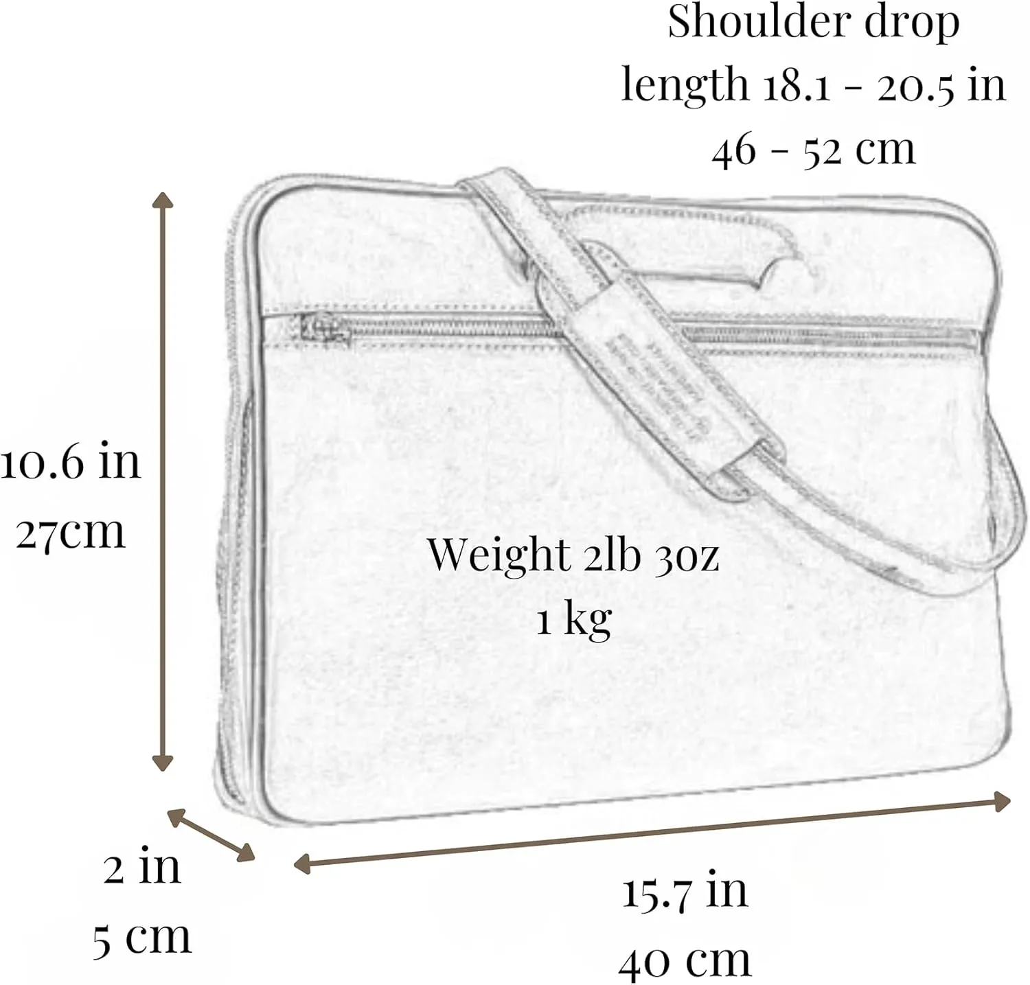 Time Resistance Slim Leather Briefcase - Italian Handmade Leather Computer Bag - Briefcase for Men and Women - Laptop Bag