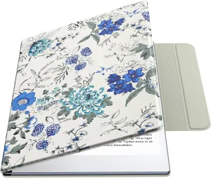 TiMOVO Case Compatible for Remarkable 2, Ultra-Thin Magnetic Case with Built-in Pen Holder, Lightweight Book Folio Cover Compatible with Remarkable 2 Paper Tablet 10.3" 2020 Released,White Blue Floral