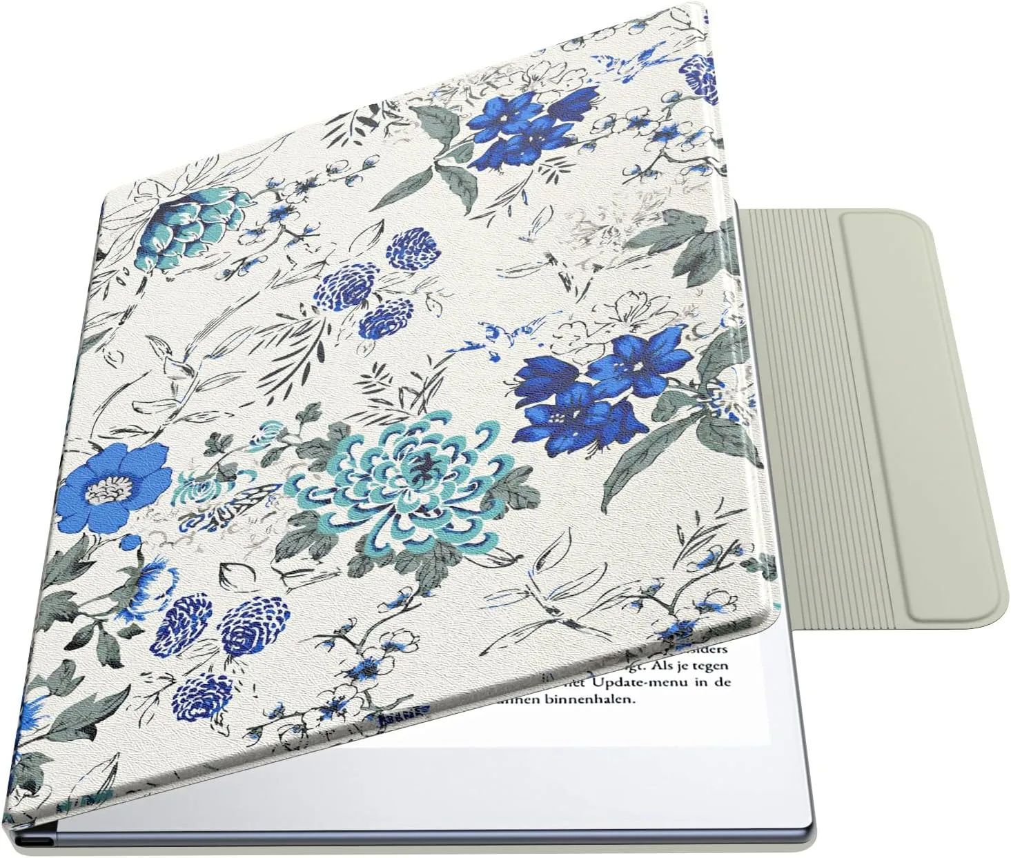 TiMOVO Case Compatible for Remarkable 2, Ultra-Thin Magnetic Case with Built-in Pen Holder, Lightweight Book Folio Cover Compatible with Remarkable 2 Paper Tablet 10.3" 2020 Released,White Blue Floral