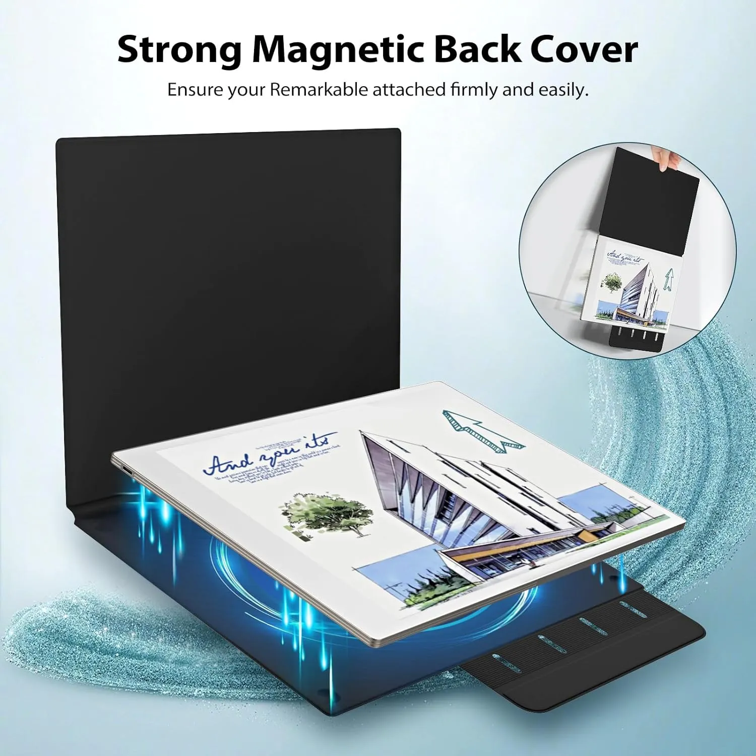 TiMOVO Magnetic Case for Remarkable Paper Pro 11.8 Inch 2024, Lightweight Book Folio Cover with Buckle Pen Clasp for Remarkable Paper Pro Color Tablet, Support Auto Wake/Sleep, Black