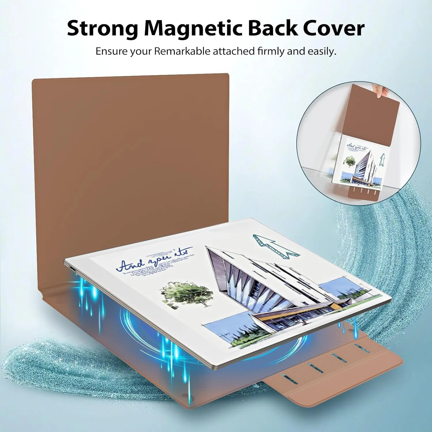 TiMOVO Magnetic Case for Remarkable Paper Pro 11.8 Inch 2024, Lightweight Book Folio Cover with Buckle Pen Clasp for Remarkable Paper Pro Color Tablet, Support Auto Wake/Sleep, Brown
