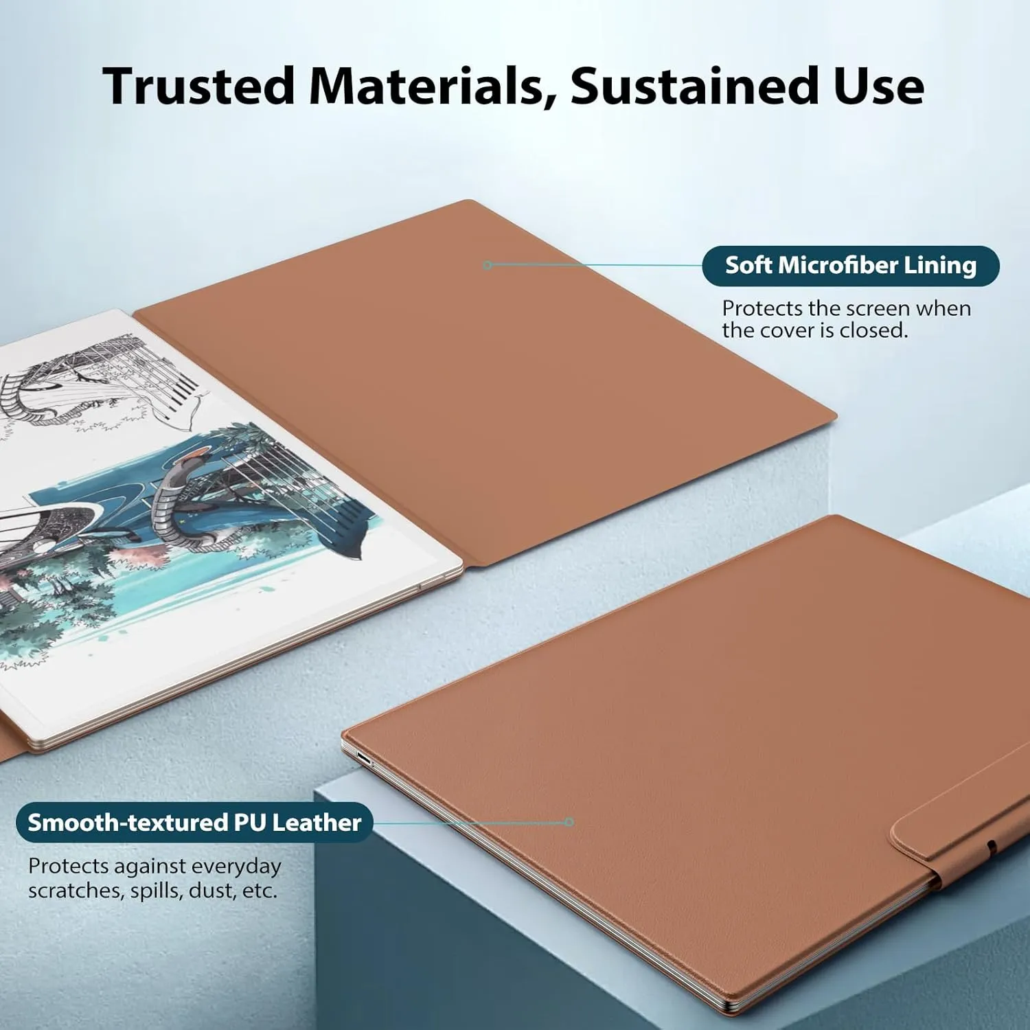 TiMOVO Magnetic Case for Remarkable Paper Pro 11.8 Inch 2024, Lightweight Book Folio Cover with Buckle Pen Clasp for Remarkable Paper Pro Color Tablet, Support Auto Wake/Sleep, Brown