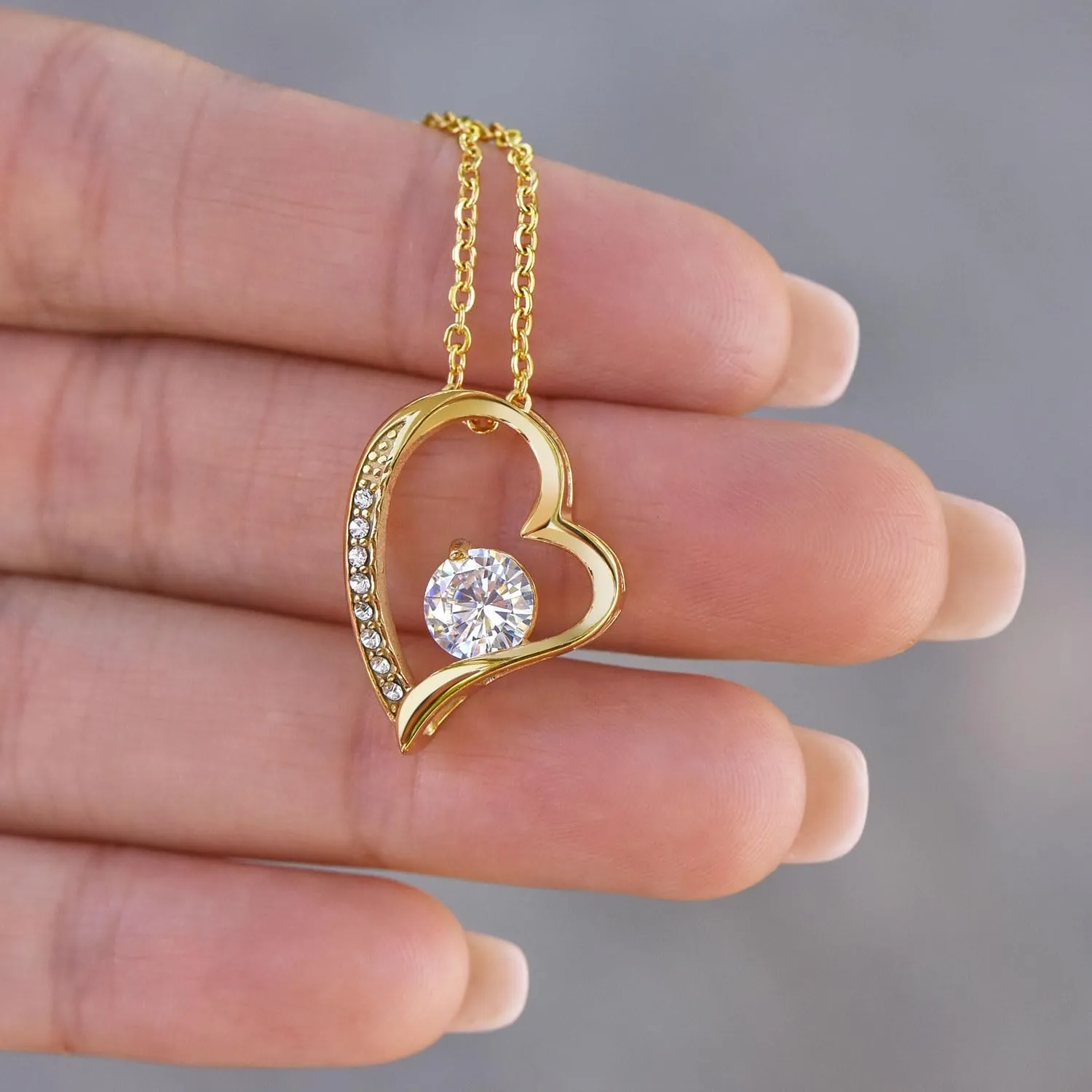 To My Beautiful Mom Necklace For Mothers Day, Birthday Gift for Mom Eternal Hope 14k 18k White Yellow Gold Finish Necklace Customized Name Jewelry Gift Necklace with Box Message