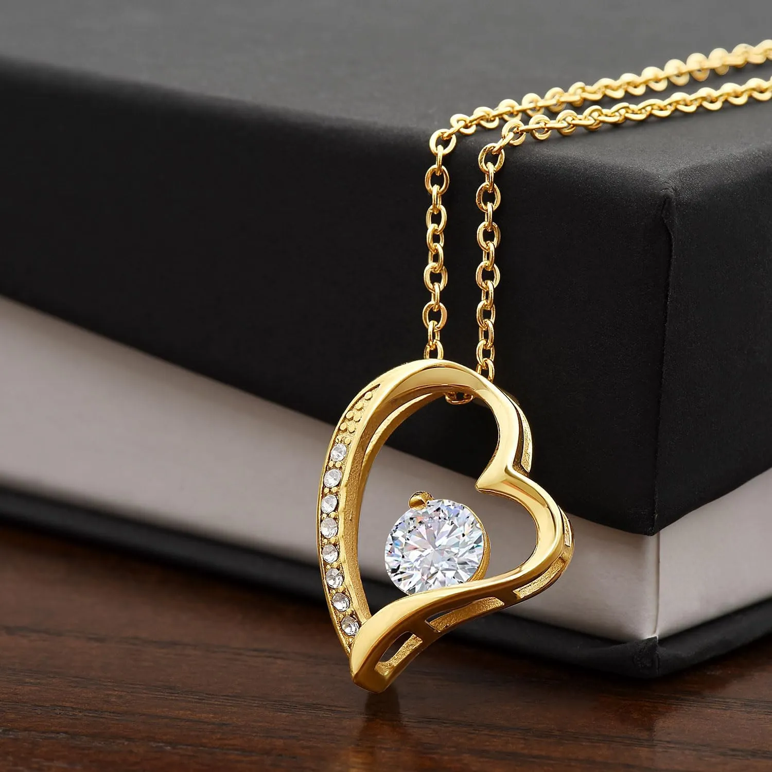 To My Beautiful Mom Necklace For Mothers Day, Birthday Gift for Mom Eternal Hope 14k 18k White Yellow Gold Finish Necklace Customized Name Jewelry Gift Necklace with Box Message