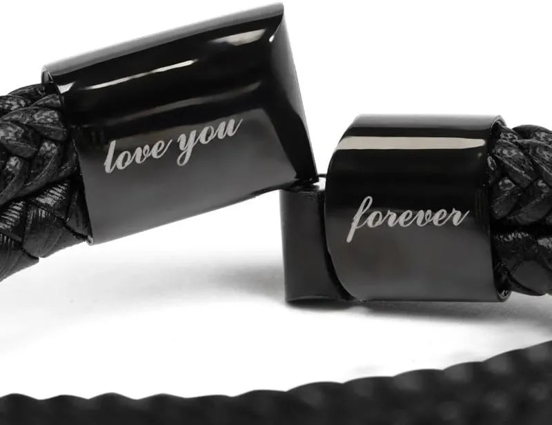 To My Son Love You Forever Bracelet Gift from Dad and Mom with Heartfelt Message Card, Perfect for Birthday, Wedding Day, Graduation, Christmas