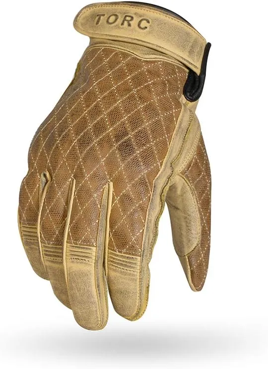 TORC Motorcycle Gloves, (Cream Del Rey, Medium)