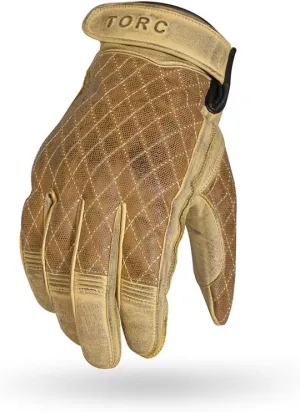 TORC Motorcycle Gloves, (Cream Del Rey, Medium)