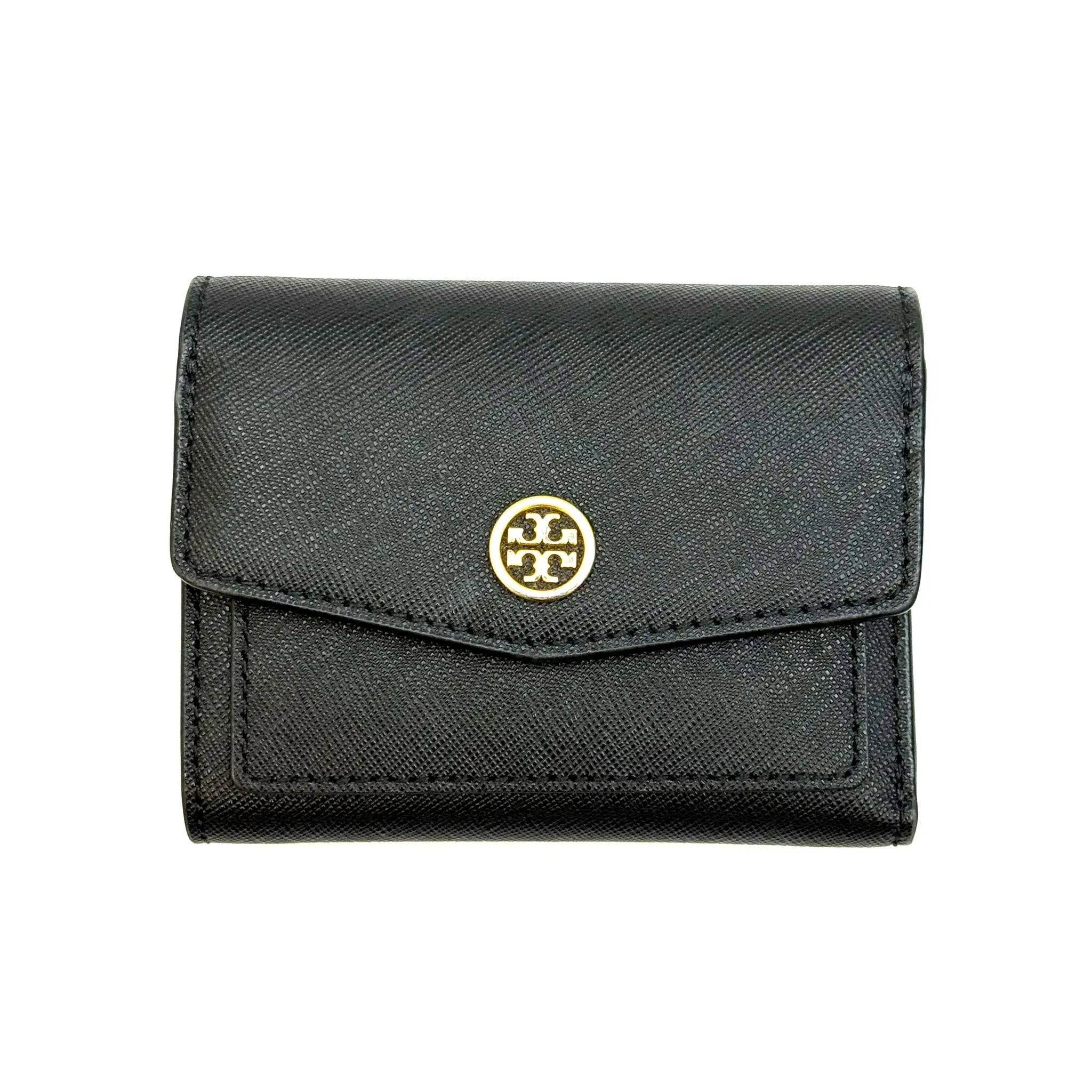 Tory Burch Black Leather Trifold Wallet