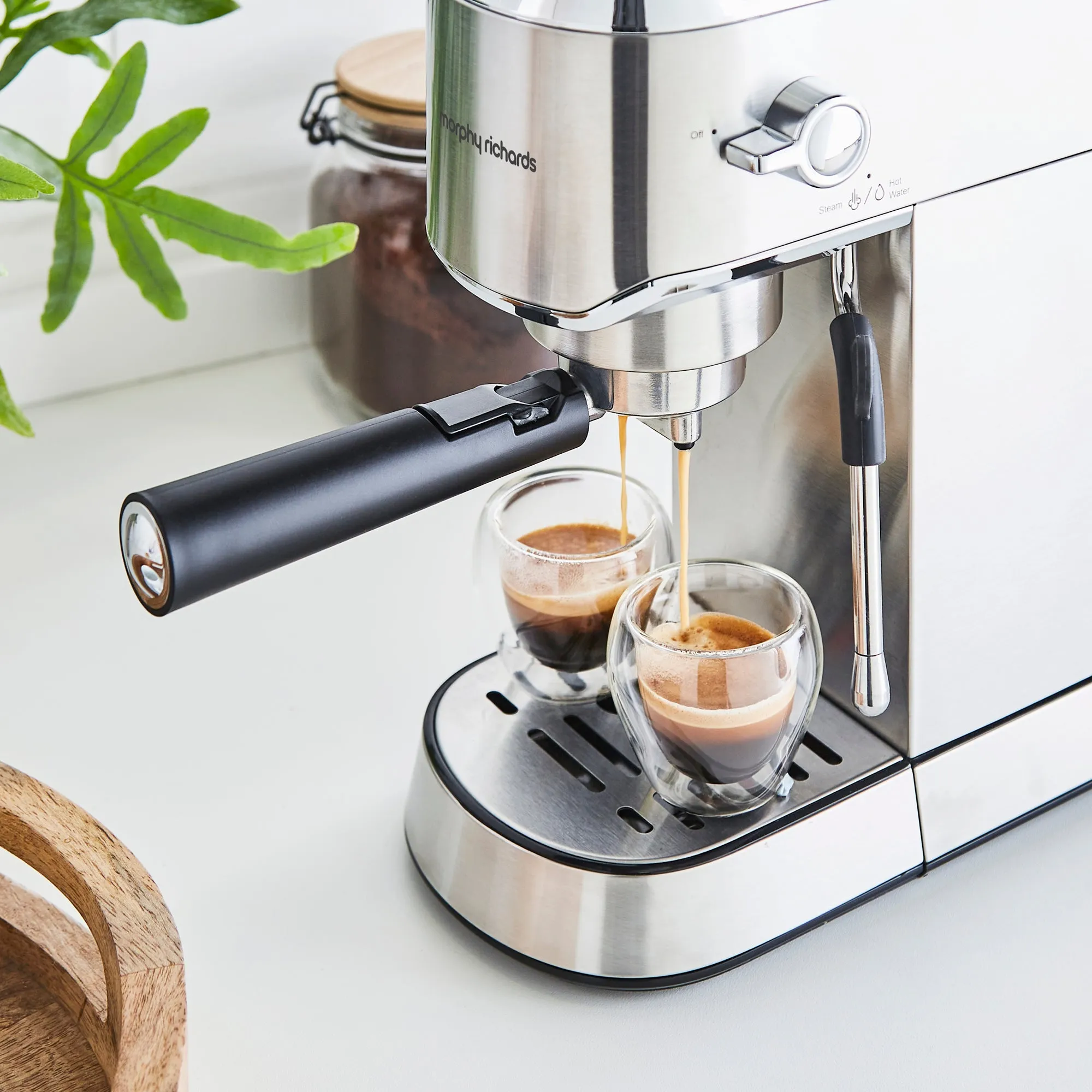 Traditional Compact Pump Espresso Machine - Stainless Steel