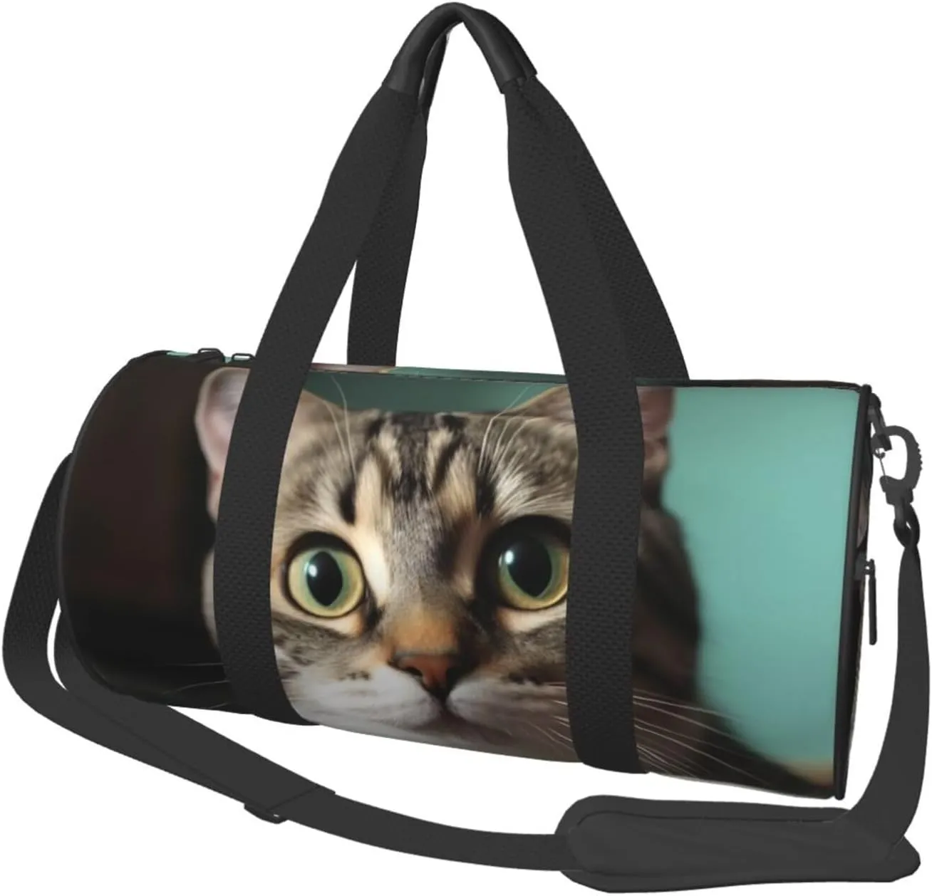 Travel Bag For Women,A Curious Cat Print Personal Item Duffle Bags,Weekend Travel Duffel Tote Bag,Travel Sport Gym Bag For Men,Airplane Travel Essentials For Flying