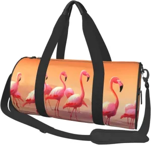 Travel Bag For Women,A Flock Of Flamingos Print Personal Item Duffle Bags,Weekend Travel Duffel Tote Bag,Travel Sport Gym Bag For Men,Airplane Travel Essentials For Flying