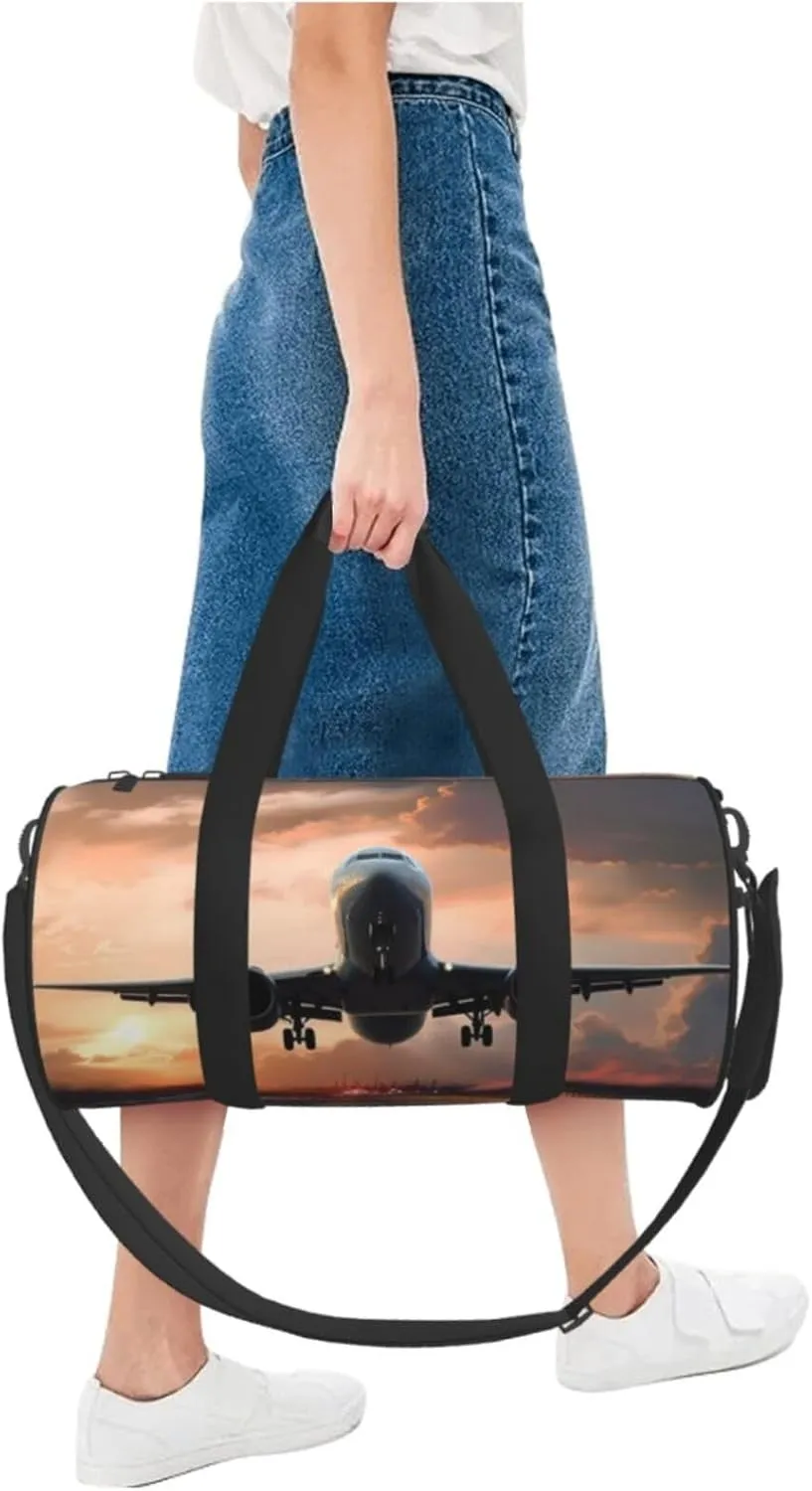 Travel Bag For Women,Airplane Art Print Personal Item Duffle Bags,Weekend Travel Duffel Tote Bag,Travel Sport Gym Bag For Men,Airplane Travel Essentials For Flying