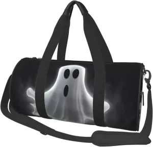 Travel Bag For Women,Black And Halloween Ghost Print Personal Item Duffle Bags,Weekend Travel Duffel Tote Bag,Travel Sport Gym Bag For Men,Airplane Travel Essentials For Flying