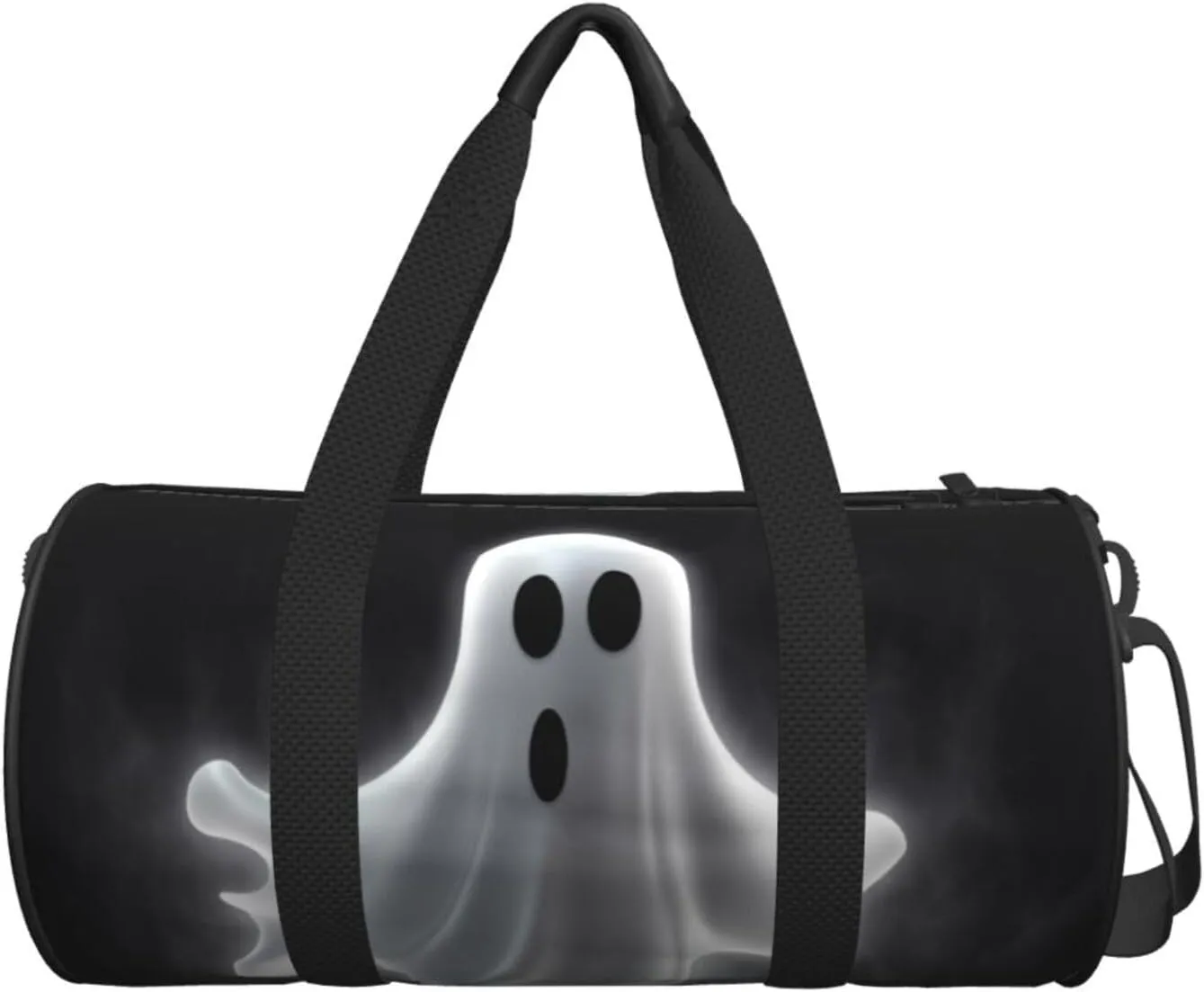 Travel Bag For Women,Black And Halloween Ghost Print Personal Item Duffle Bags,Weekend Travel Duffel Tote Bag,Travel Sport Gym Bag For Men,Airplane Travel Essentials For Flying