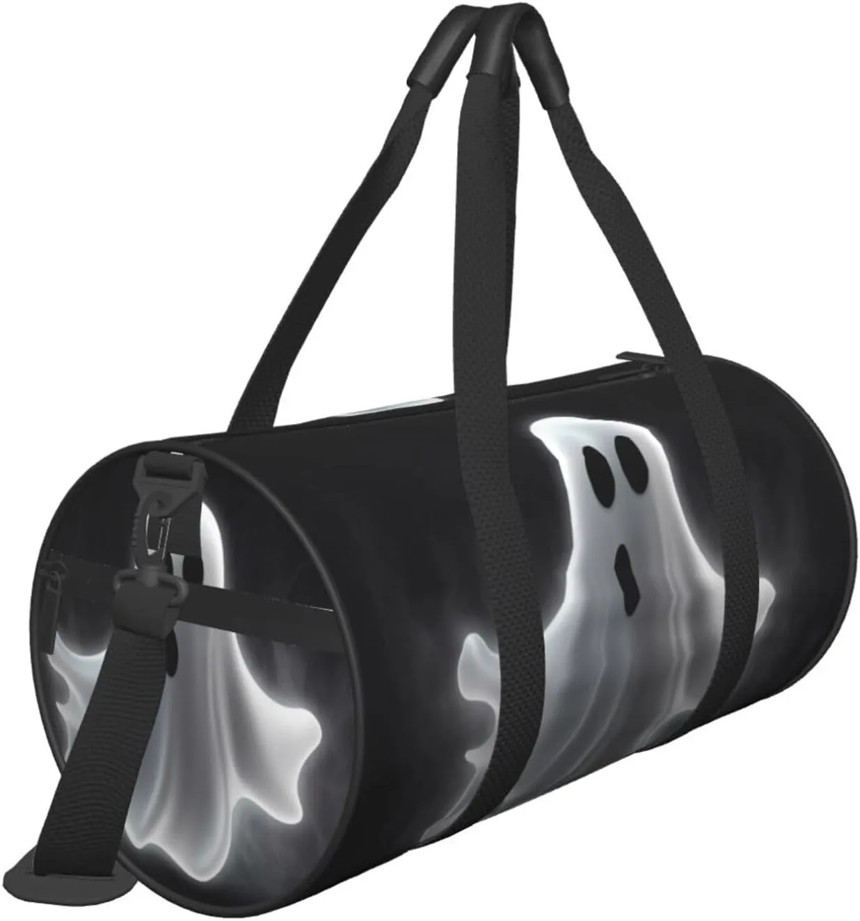 Travel Bag For Women,Black And Halloween Ghost Print Personal Item Duffle Bags,Weekend Travel Duffel Tote Bag,Travel Sport Gym Bag For Men,Airplane Travel Essentials For Flying