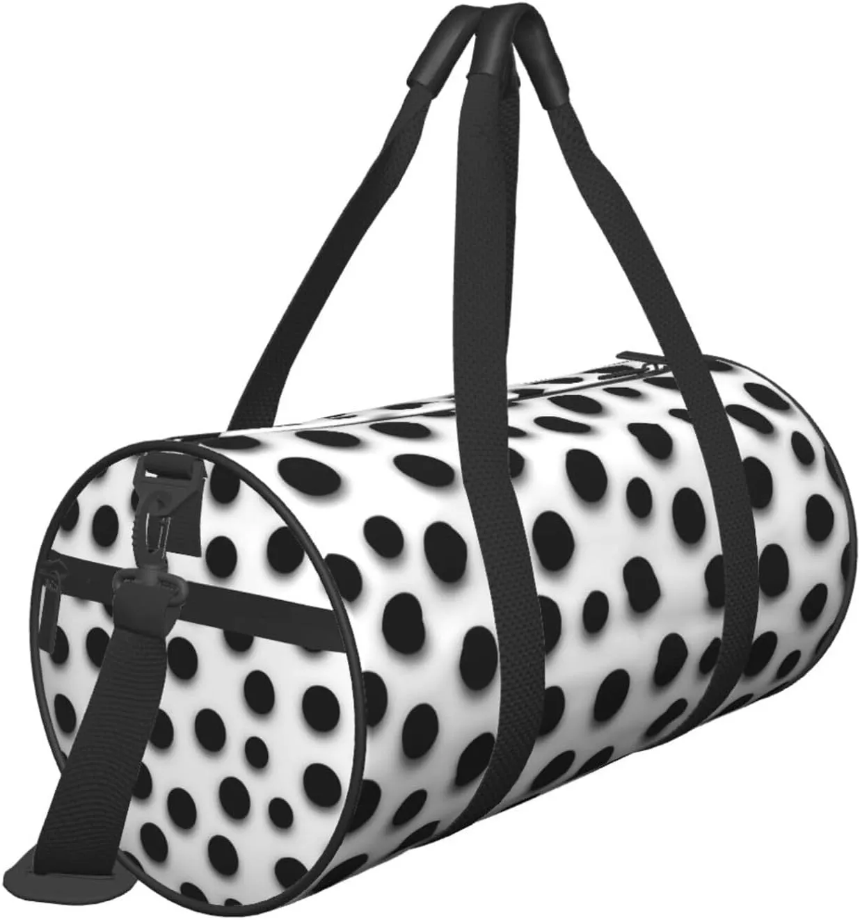 Travel Bag For Women,Black Dot Print Personal Item Duffle Bags,Weekend Travel Duffel Tote Bag,Travel Sport Gym Bag For Men,Airplane Travel Essentials For Flying