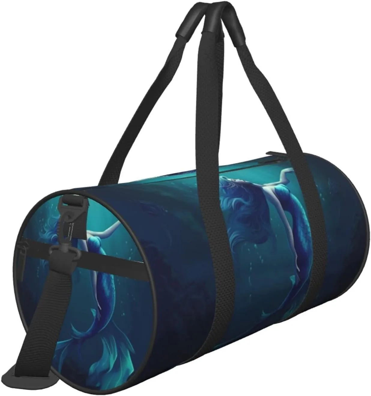 Travel Bag For Women,Blue Mermaid Print Personal Item Duffle Bags,Weekend Travel Duffel Tote Bag,Travel Sport Gym Bag For Men,Airplane Travel Essentials For Flying