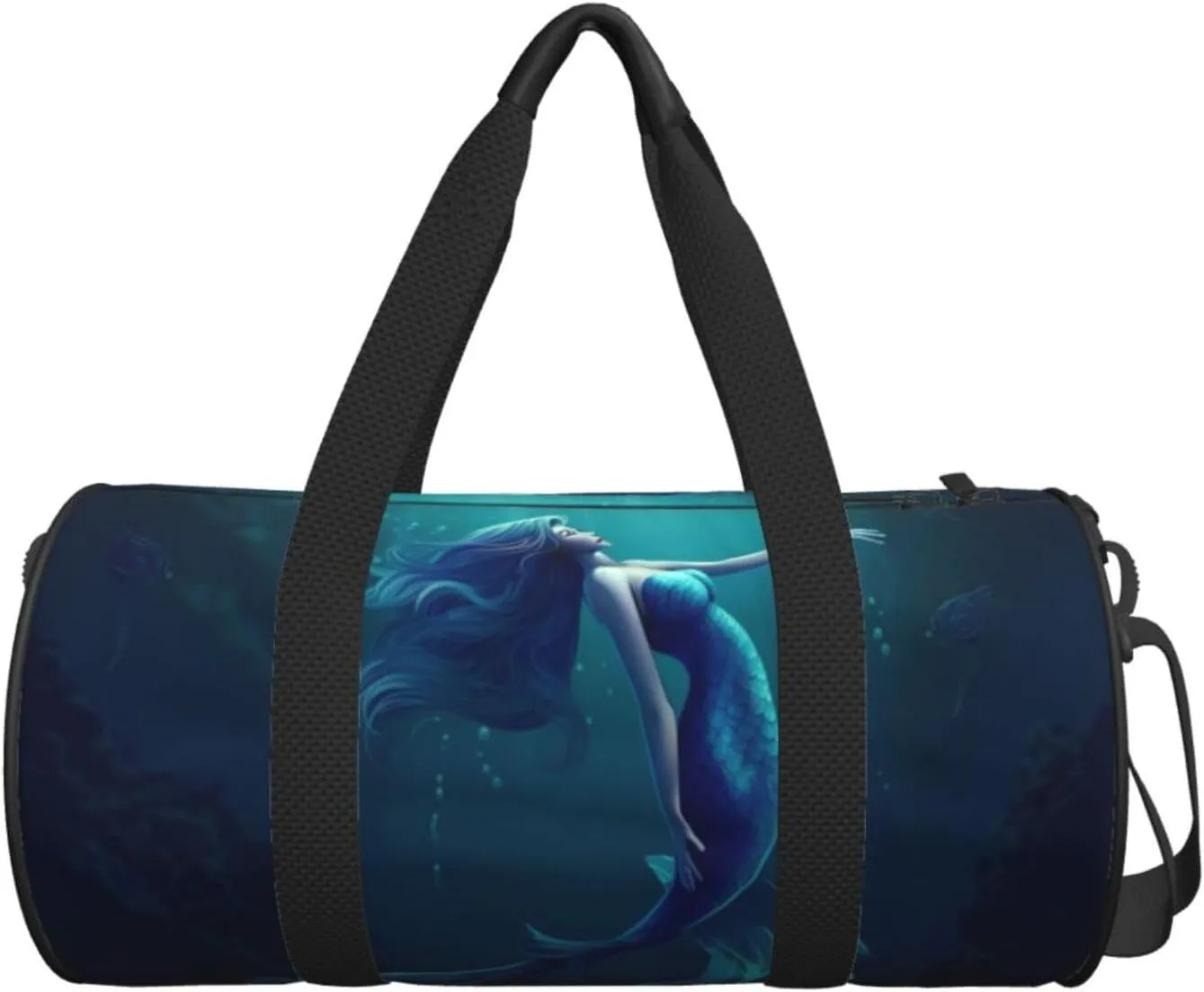 Travel Bag For Women,Blue Mermaid Print Personal Item Duffle Bags,Weekend Travel Duffel Tote Bag,Travel Sport Gym Bag For Men,Airplane Travel Essentials For Flying