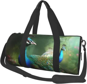 Travel Bag For Women,Colorful Peacock Print Personal Item Duffle Bags,Weekend Travel Duffel Tote Bag,Travel Sport Gym Bag For Men,Airplane Travel Essentials For Flying