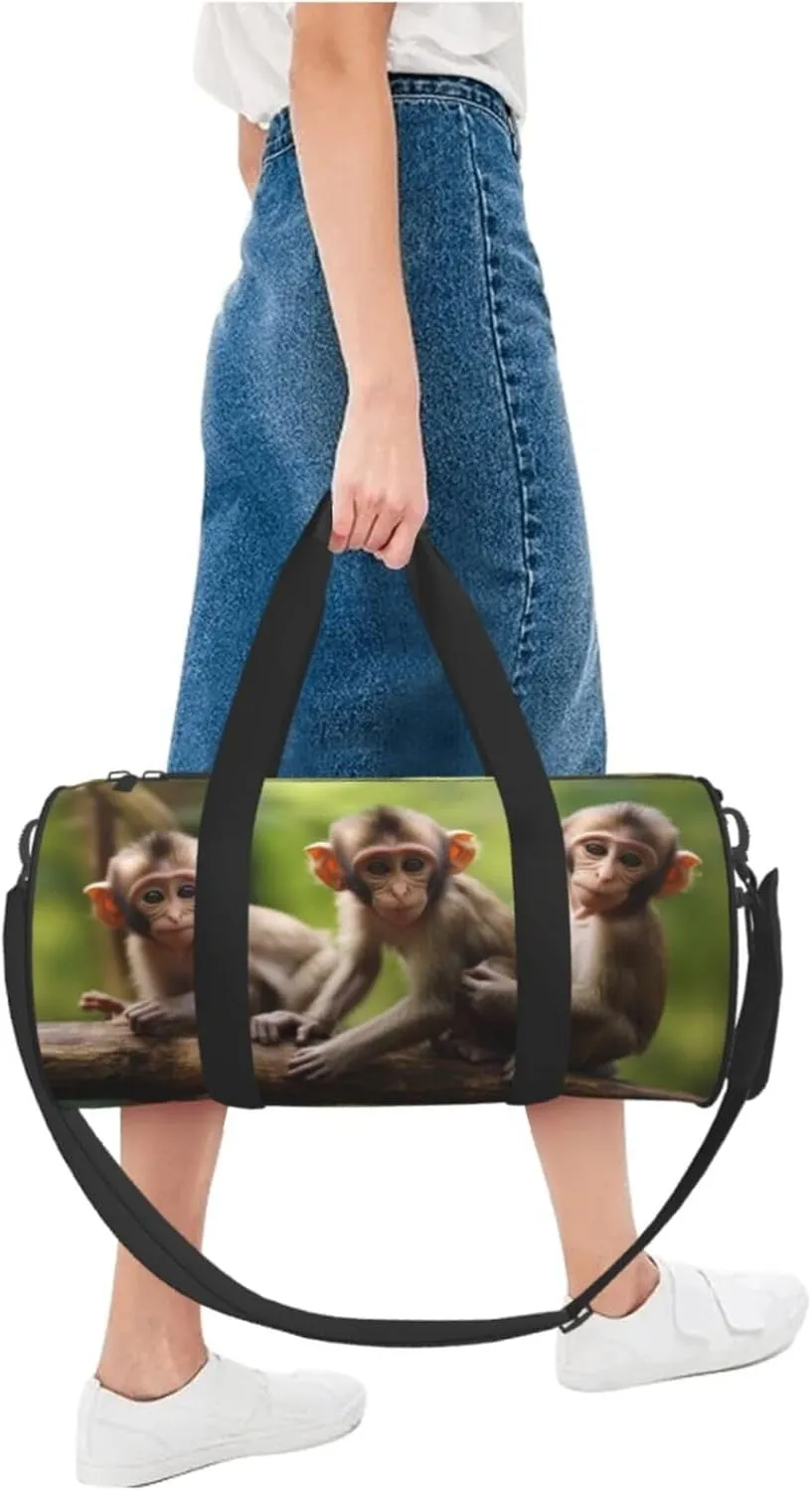 Travel Bag For Women,Cute Little Monkeys Print Personal Item Duffle Bags,Weekend Travel Duffel Tote Bag,Travel Sport Gym Bag For Men,Airplane Travel Essentials For Flying
