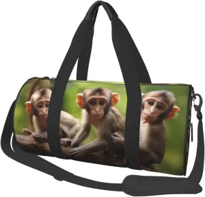 Travel Bag For Women,Cute Little Monkeys Print Personal Item Duffle Bags,Weekend Travel Duffel Tote Bag,Travel Sport Gym Bag For Men,Airplane Travel Essentials For Flying