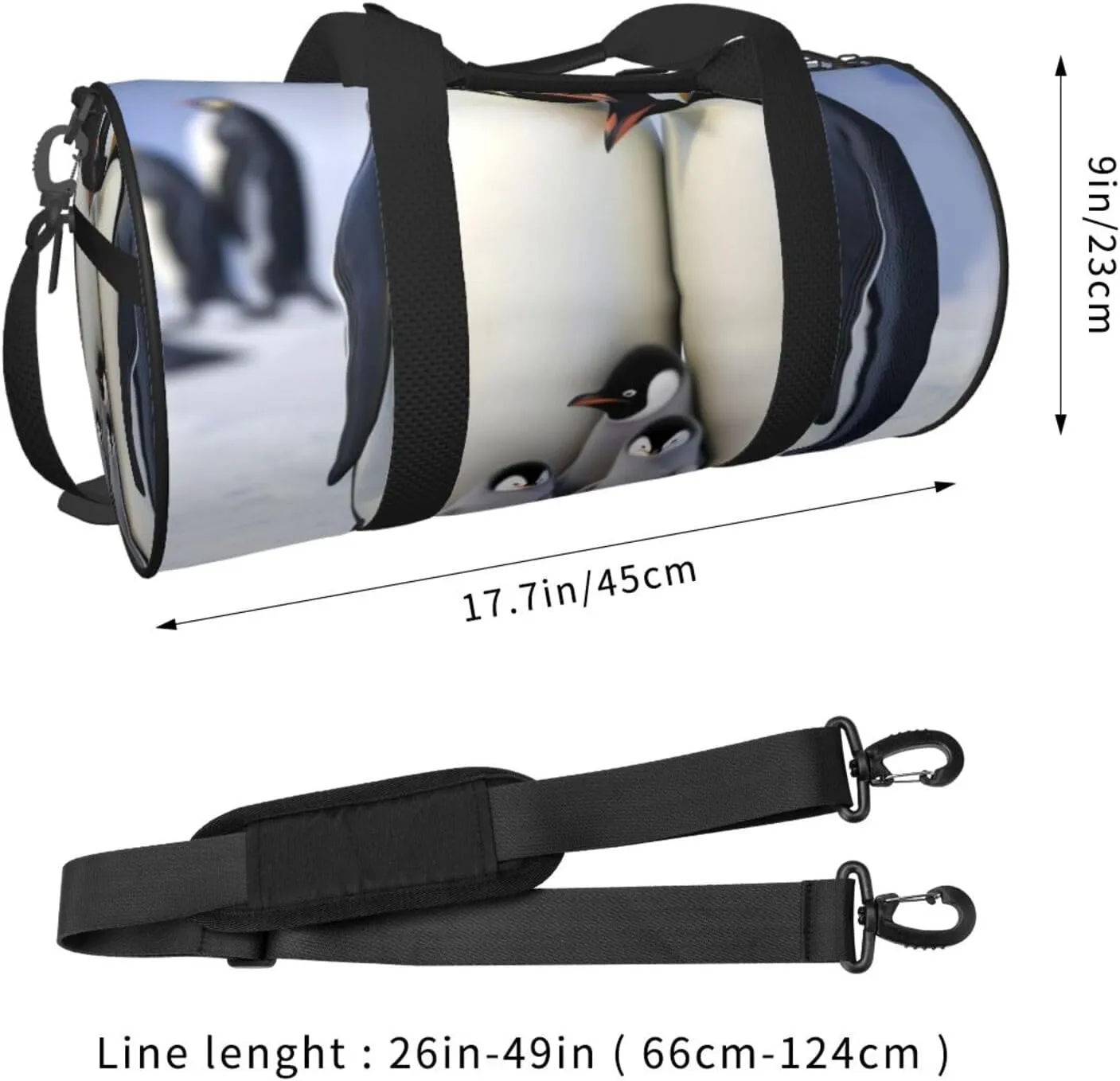 Travel Bag For Women,Cute Penguins Family Print Personal Item Duffle Bags,Weekend Travel Duffel Tote Bag,Travel Sport Gym Bag For Men,Airplane Travel Essentials For Flying