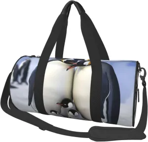 Travel Bag For Women,Cute Penguins Family Print Personal Item Duffle Bags,Weekend Travel Duffel Tote Bag,Travel Sport Gym Bag For Men,Airplane Travel Essentials For Flying