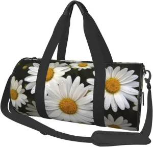 Travel Bag For Women,Daisy Flower Print Personal Item Duffle Bags,Weekend Travel Duffel Tote Bag,Travel Sport Gym Bag For Men,Airplane Travel Essentials For Flying