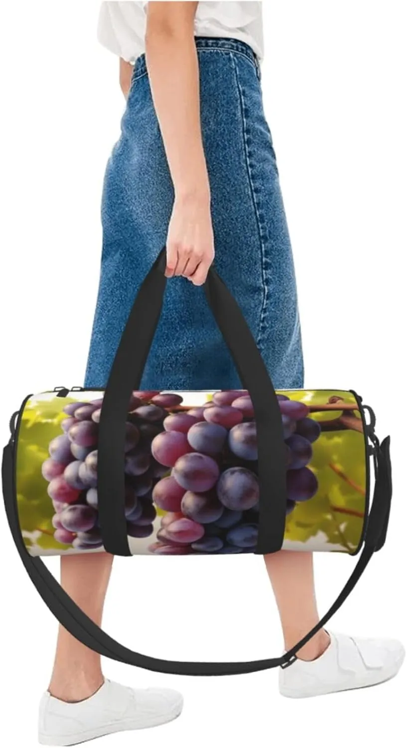 Travel Bag For Women,Desert Grapes Print Personal Item Duffle Bags,Weekend Travel Duffel Tote Bag,Travel Sport Gym Bag For Men,Airplane Travel Essentials For Flying