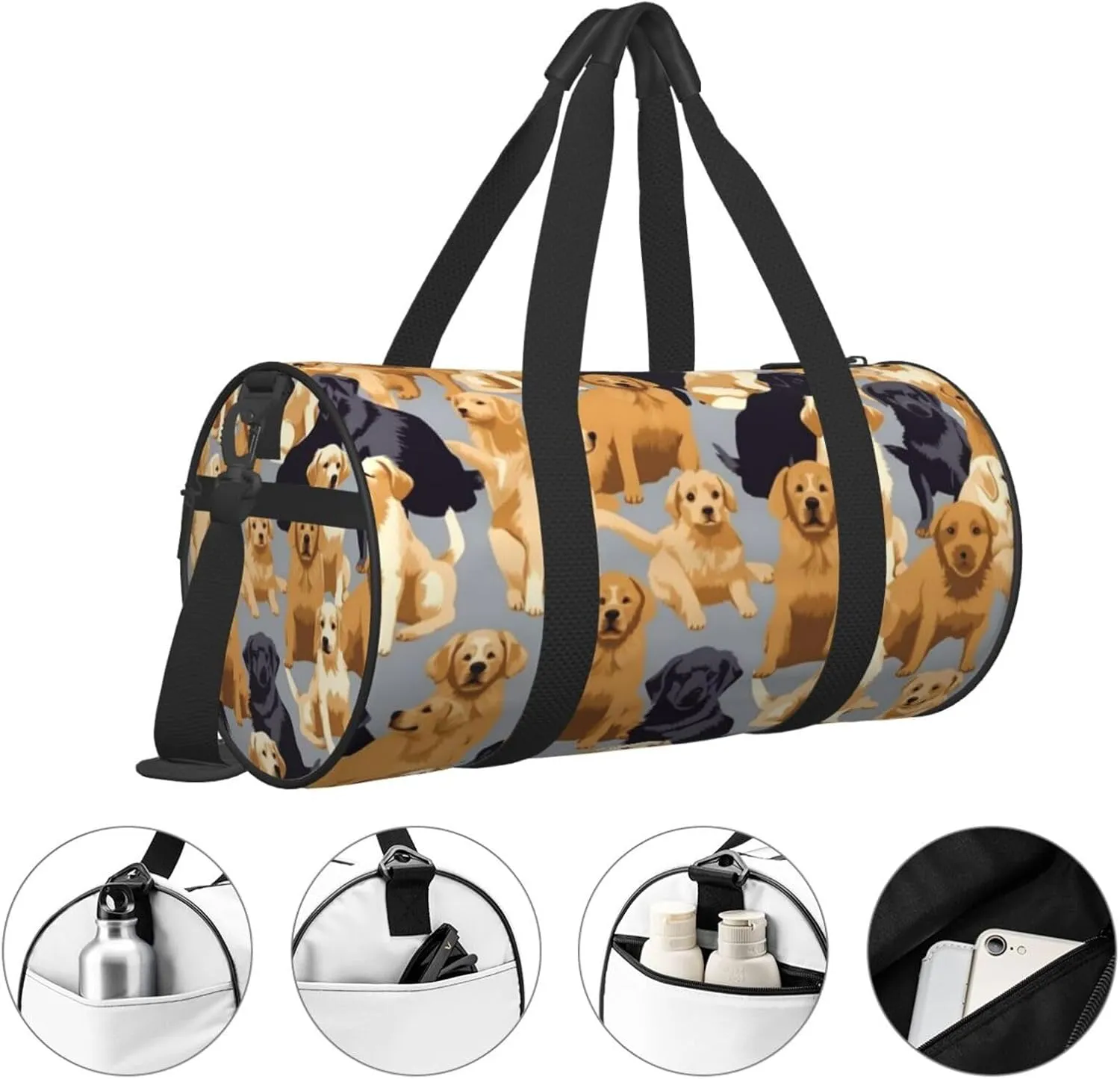 Travel Bag For Women,Dog Pattern Print Personal Item Duffle Bags,Weekend Travel Duffel Tote Bag,Travel Sport Gym Bag For Men,Airplane Travel Essentials For Flying