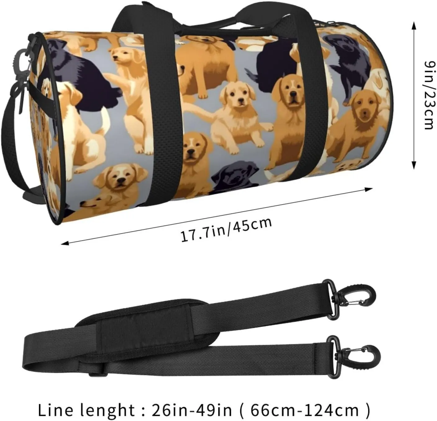 Travel Bag For Women,Dog Pattern Print Personal Item Duffle Bags,Weekend Travel Duffel Tote Bag,Travel Sport Gym Bag For Men,Airplane Travel Essentials For Flying