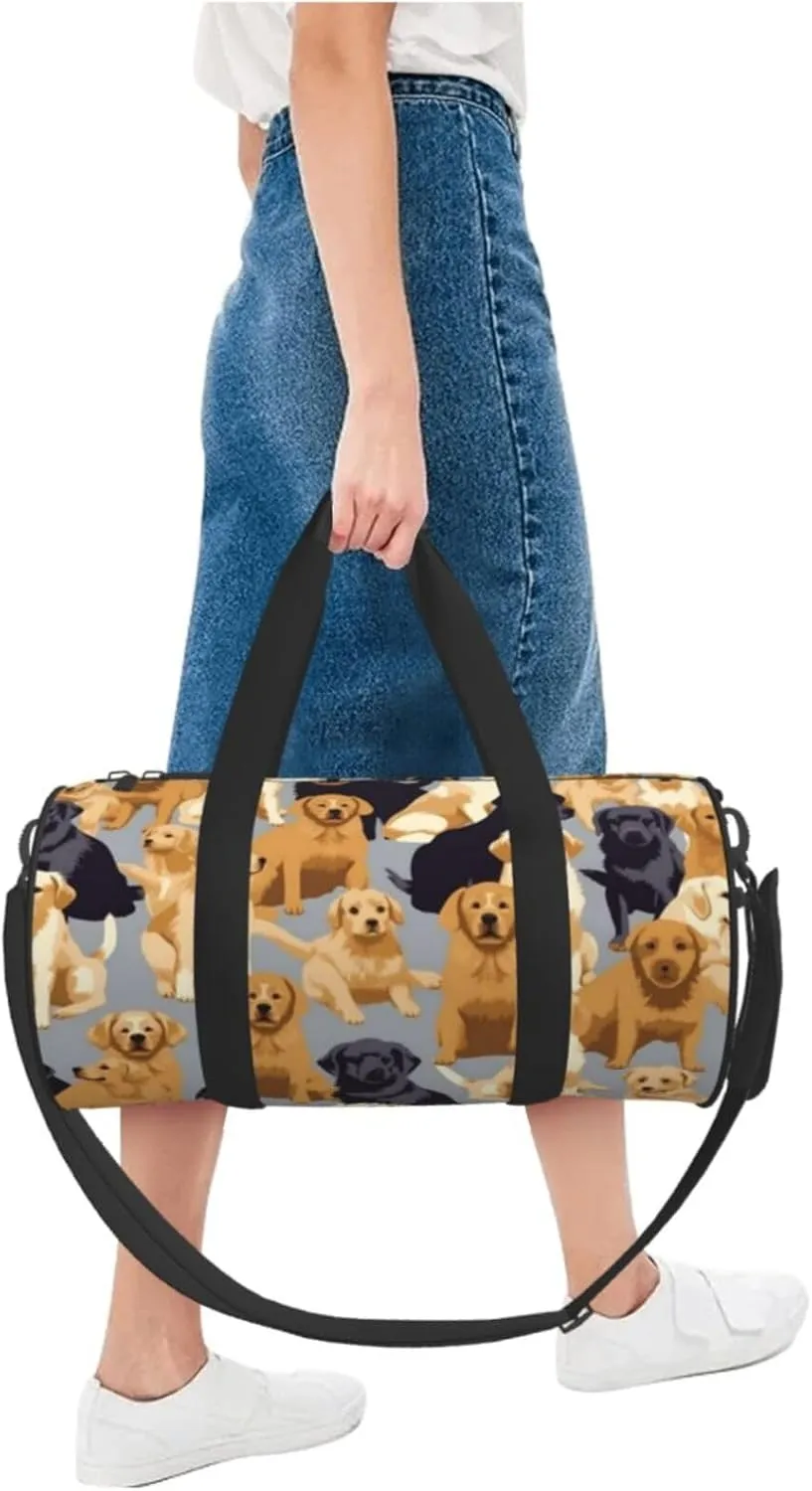 Travel Bag For Women,Dog Pattern Print Personal Item Duffle Bags,Weekend Travel Duffel Tote Bag,Travel Sport Gym Bag For Men,Airplane Travel Essentials For Flying