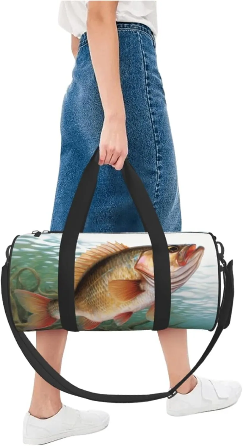 Travel Bag For Women,Fish Print Personal Item Duffle Bags,Weekend Travel Duffel Tote Bag,Travel Sport Gym Bag For Men,Airplane Travel Essentials For Flying