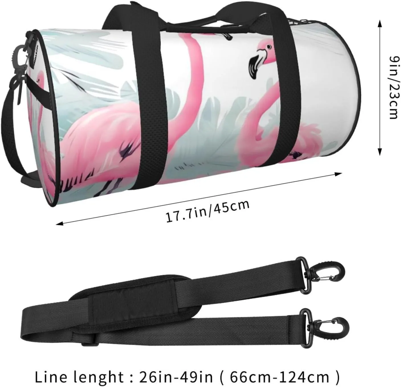 Travel Bag For Women,Flamingo Print Personal Item Duffle Bags,Weekend Travel Duffel Tote Bag,Travel Sport Gym Bag For Men,Airplane Travel Essentials For Flying