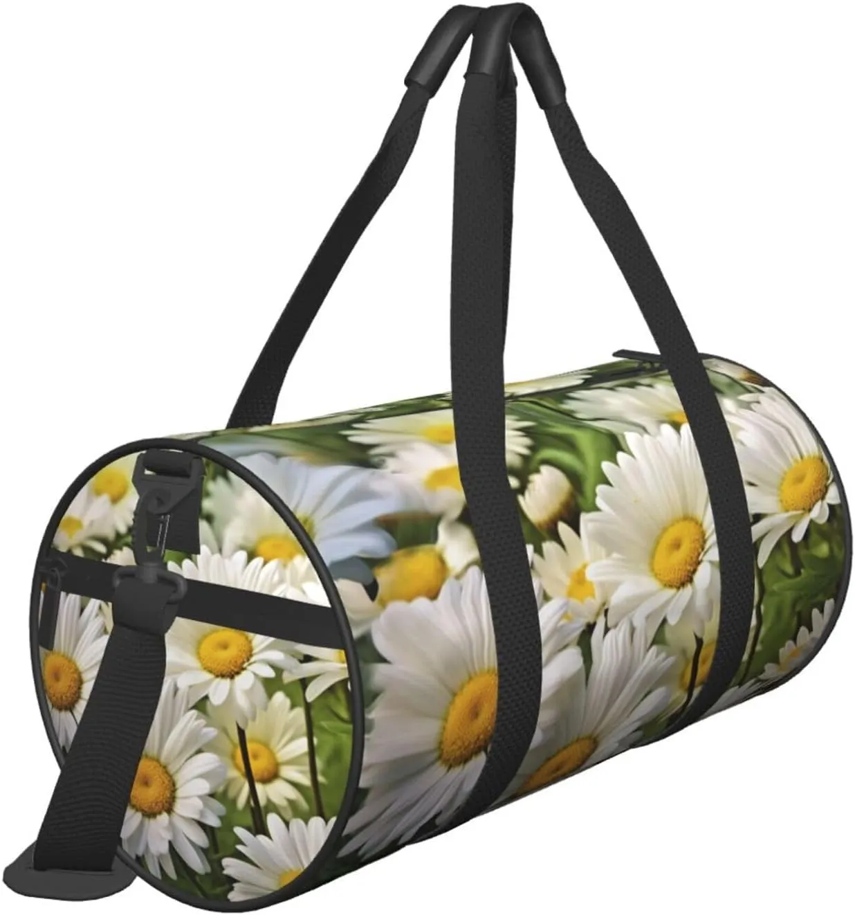 Travel Bag For Women,Floral Flowers Daisies Print Personal Item Duffle Bags,Weekend Travel Duffel Tote Bag,Travel Sport Gym Bag For Men,Airplane Travel Essentials For Flying
