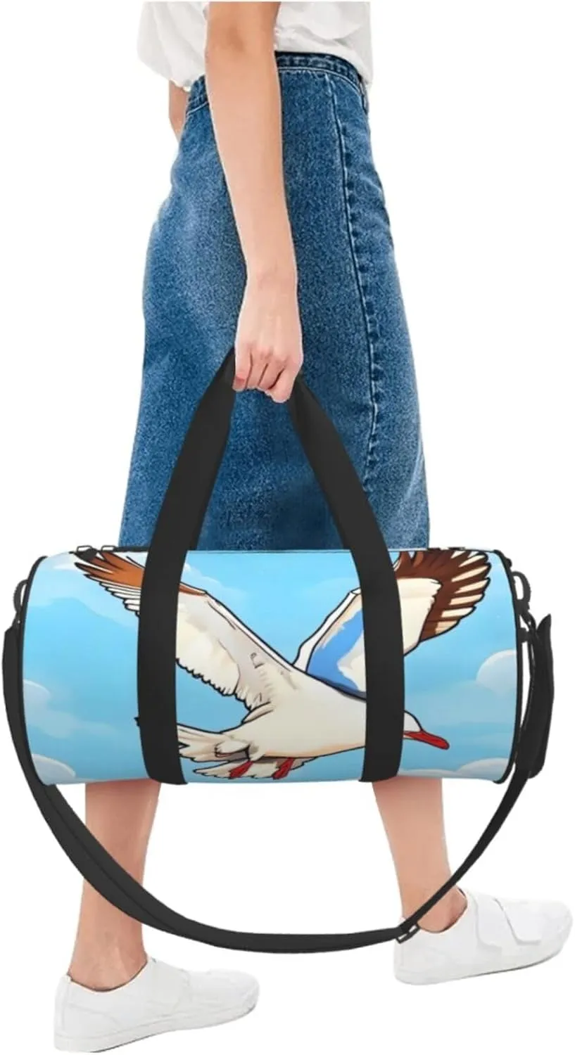 Travel Bag For Women,Flying Seagulls Print Personal Item Duffle Bags,Weekend Travel Duffel Tote Bag,Travel Sport Gym Bag For Men,Airplane Travel Essentials For Flying