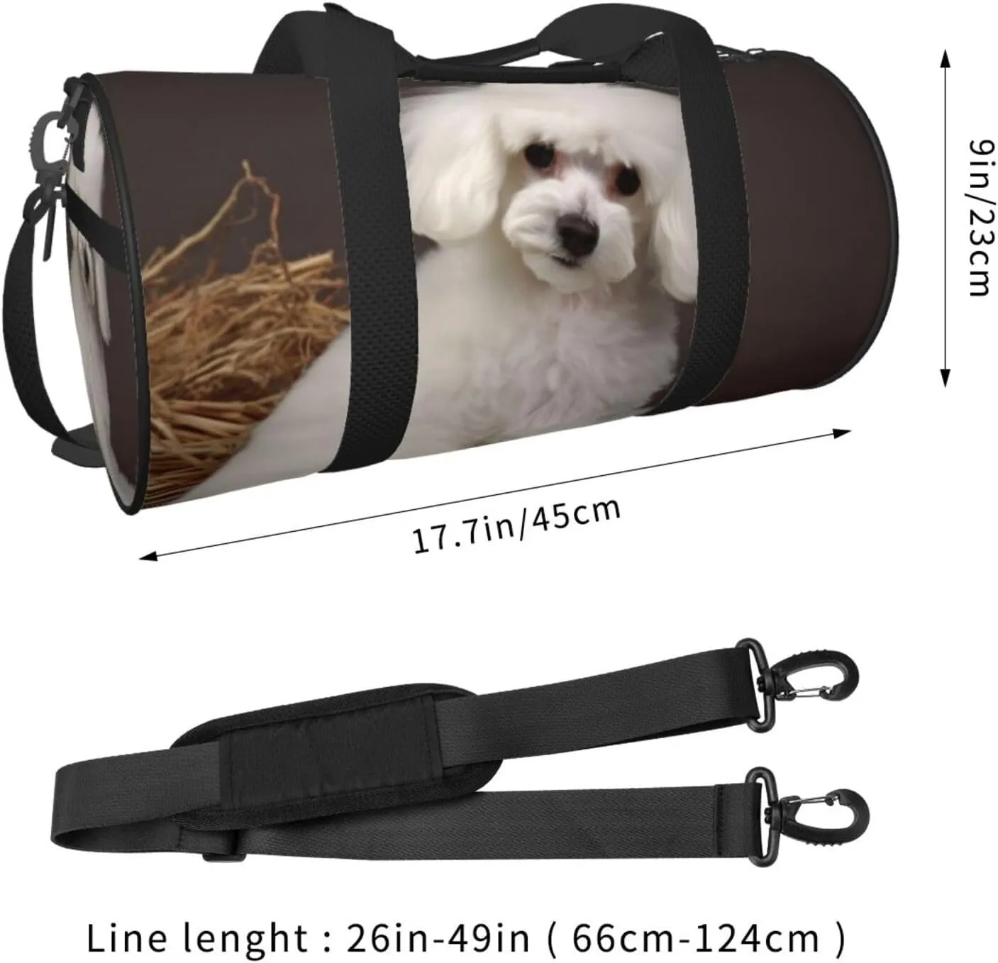 Travel Bag For Women,French Poodle Print Personal Item Duffle Bags,Weekend Travel Duffel Tote Bag,Travel Sport Gym Bag For Men,Airplane Travel Essentials For Flying